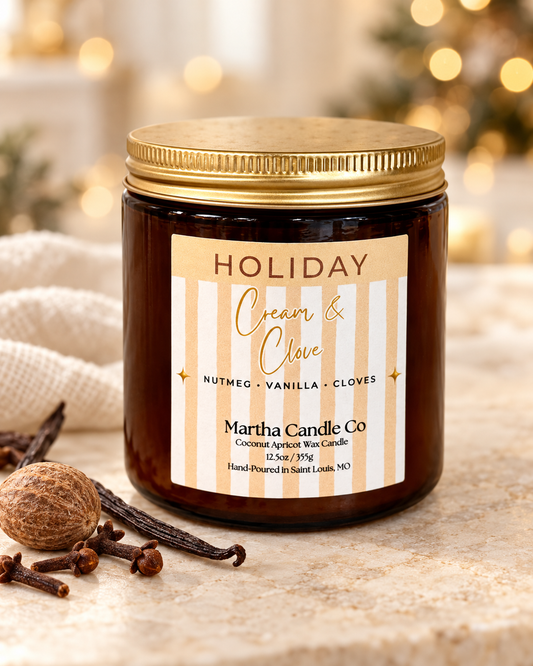 Cream & Clove - Winter Edition Candle (Nutmeg + Vanilla + Clove)