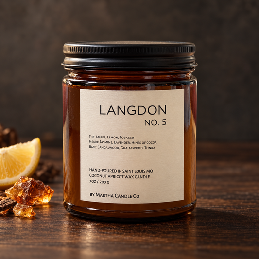 LANGDON NO. 5 Candle      (Tobacco + Vanilla + Citrus)