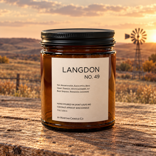 LANGDON NO. 49 Candle       (Eucalyptus + Tobacco + Sequoia)