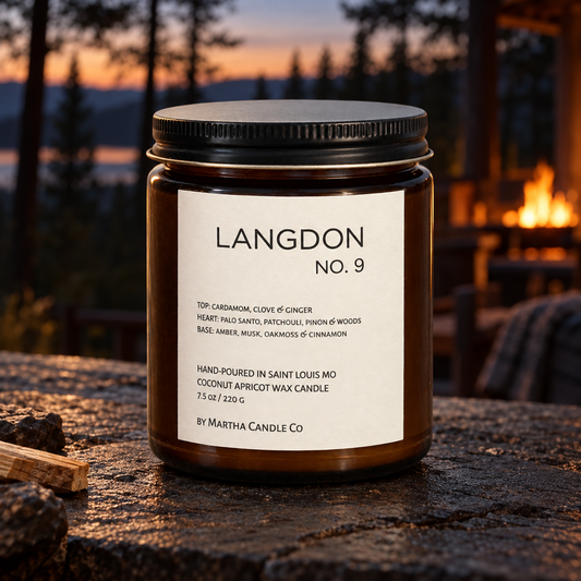 LANGDON NO. 9 Candle        (Palo Santo + Spice + Amber)