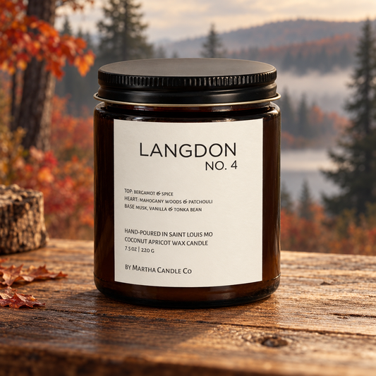 LANGDON NO. 4 Candle         (Flannel + Woods + Musk)