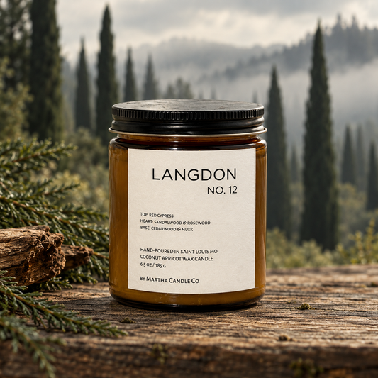 LANGDON NO. 12 Candle (Cypress + Cedar + Musk)