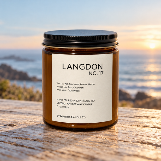 LANGDON NO. 17 Candle     (Sea Mist + Ocean Air + Wood)