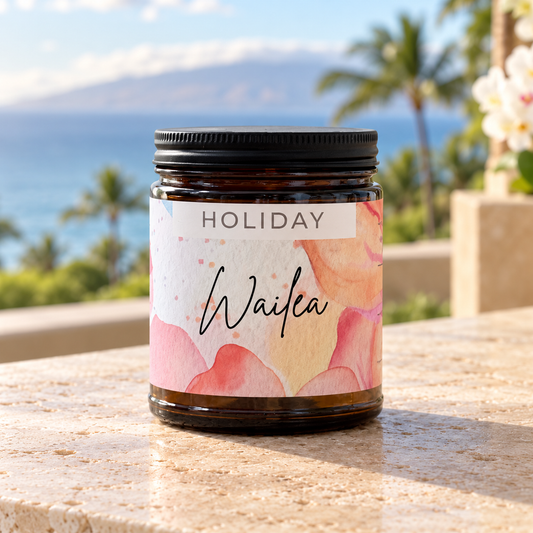 Wailea Holiday Candle           (Sea Salt + Orchid)