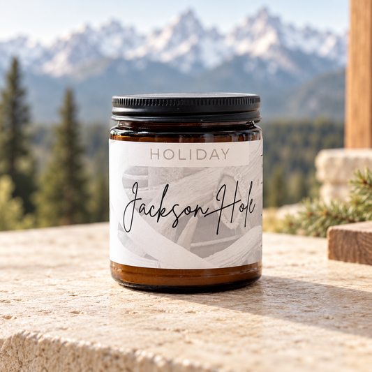 Jackson Hole Holiday Candle  (Pine + Embers + Woody Moss)