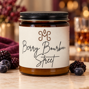 Berry Bourbon Street - Fall Edition Candle                       (Bourbon + Strawberry + Vanilla)