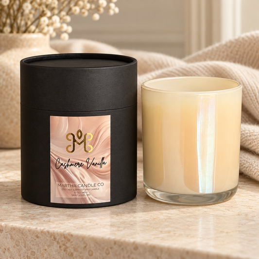 Cashmere Vanilla - Winter Edition Candle (Peach Blossom + Vanilla +  Amber)