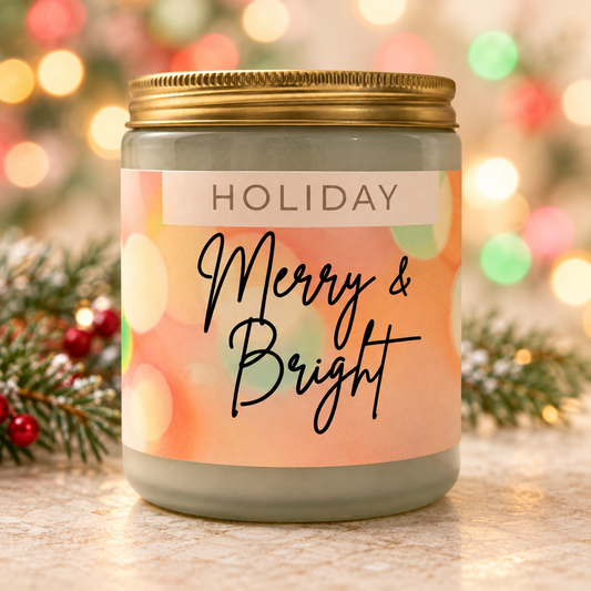 Merry & Bright - Winter Edition Candle (Pine + Peppermint)